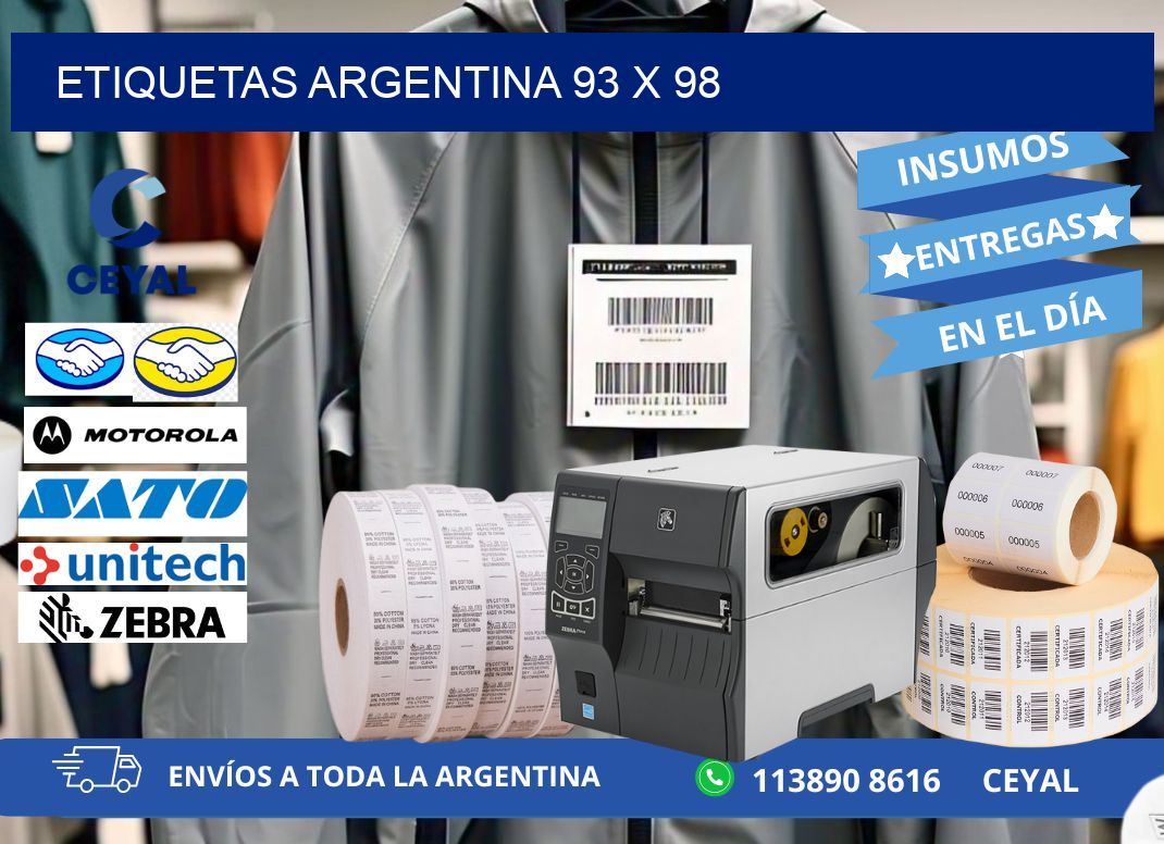 Etiquetas argentina 93 x 98