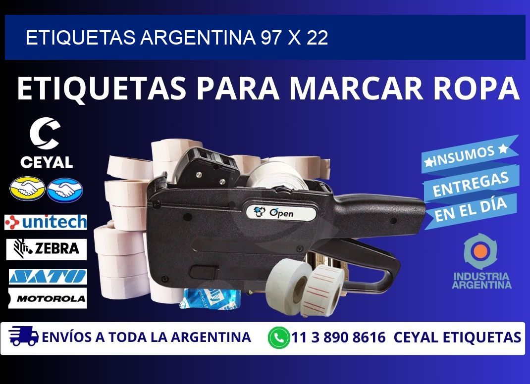 Etiquetas argentina 97 x 22