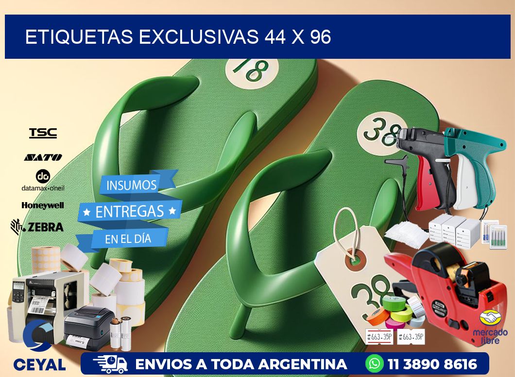 Etiquetas exclusivas 44 x 96