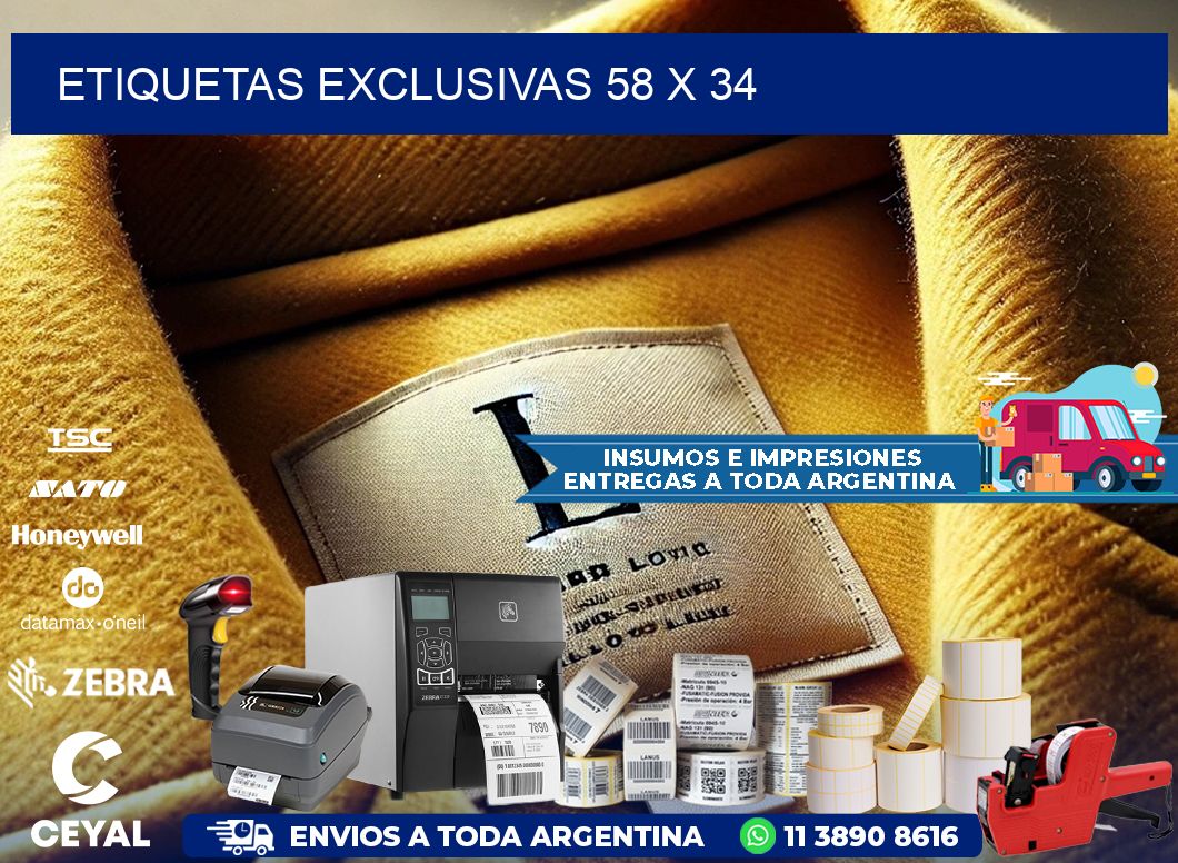 Etiquetas exclusivas 58 x 34