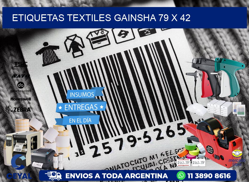Etiquetas textiles gainsha 79 x 42