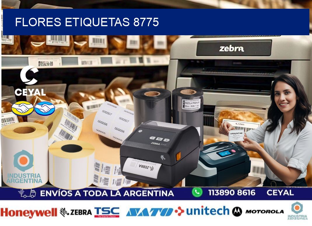Flores etiquetas 8775