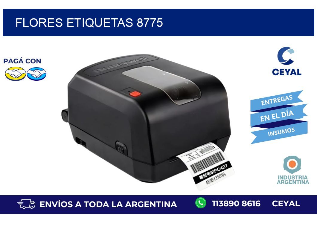 Flores etiquetas 8775