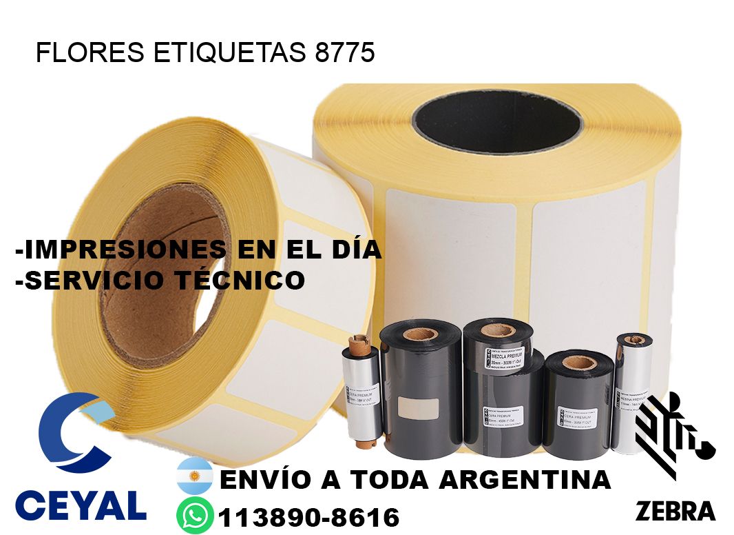 Flores etiquetas 8775