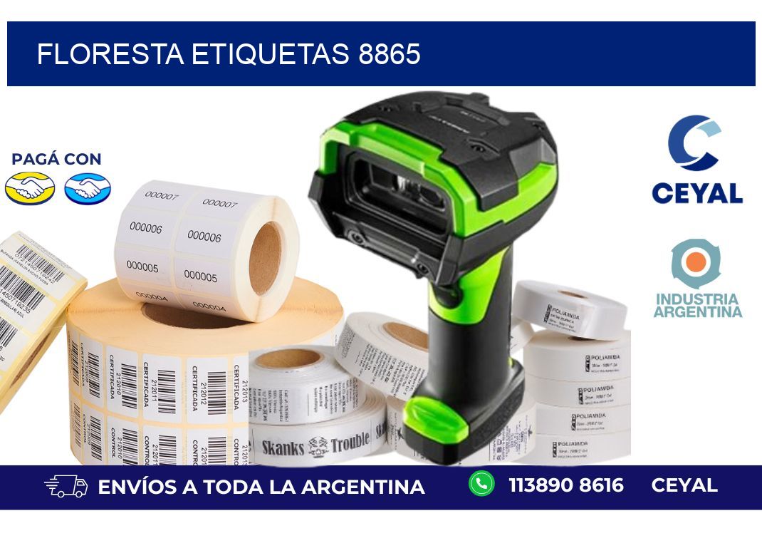 Floresta etiquetas 8865