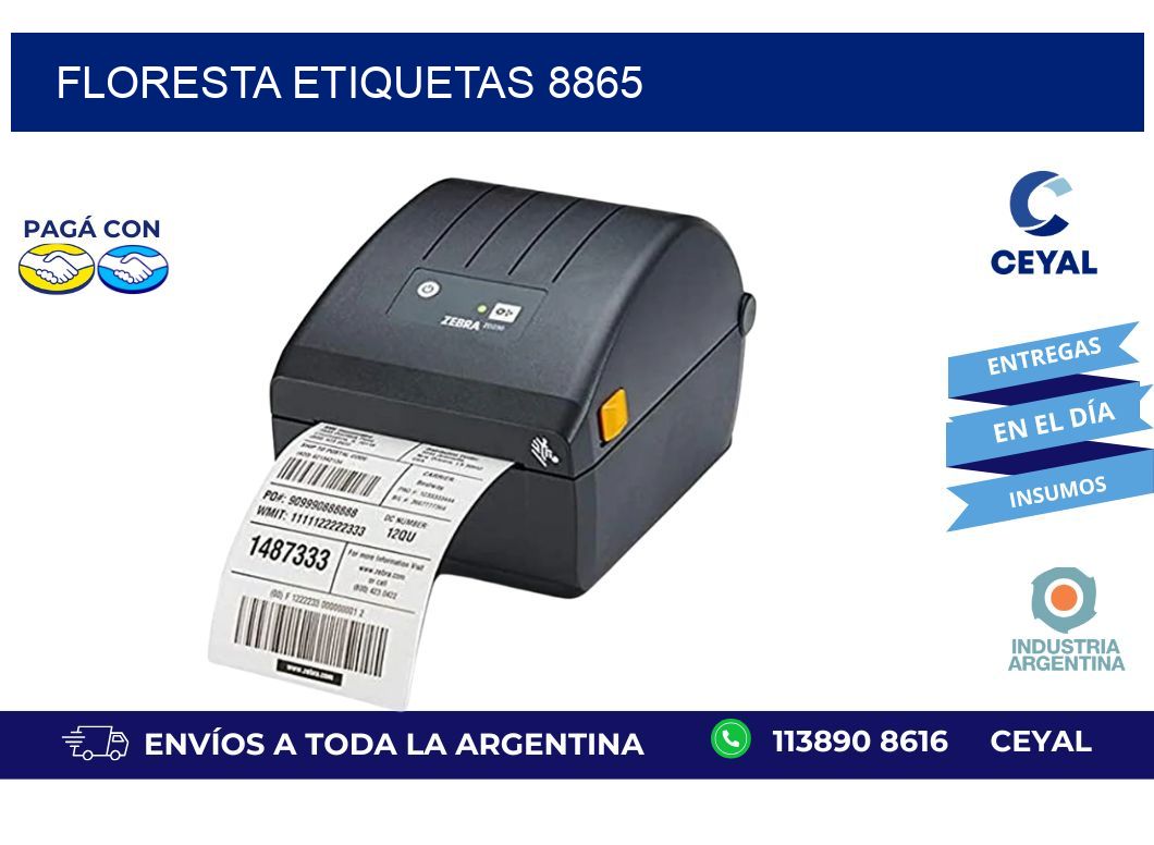 Floresta etiquetas 8865