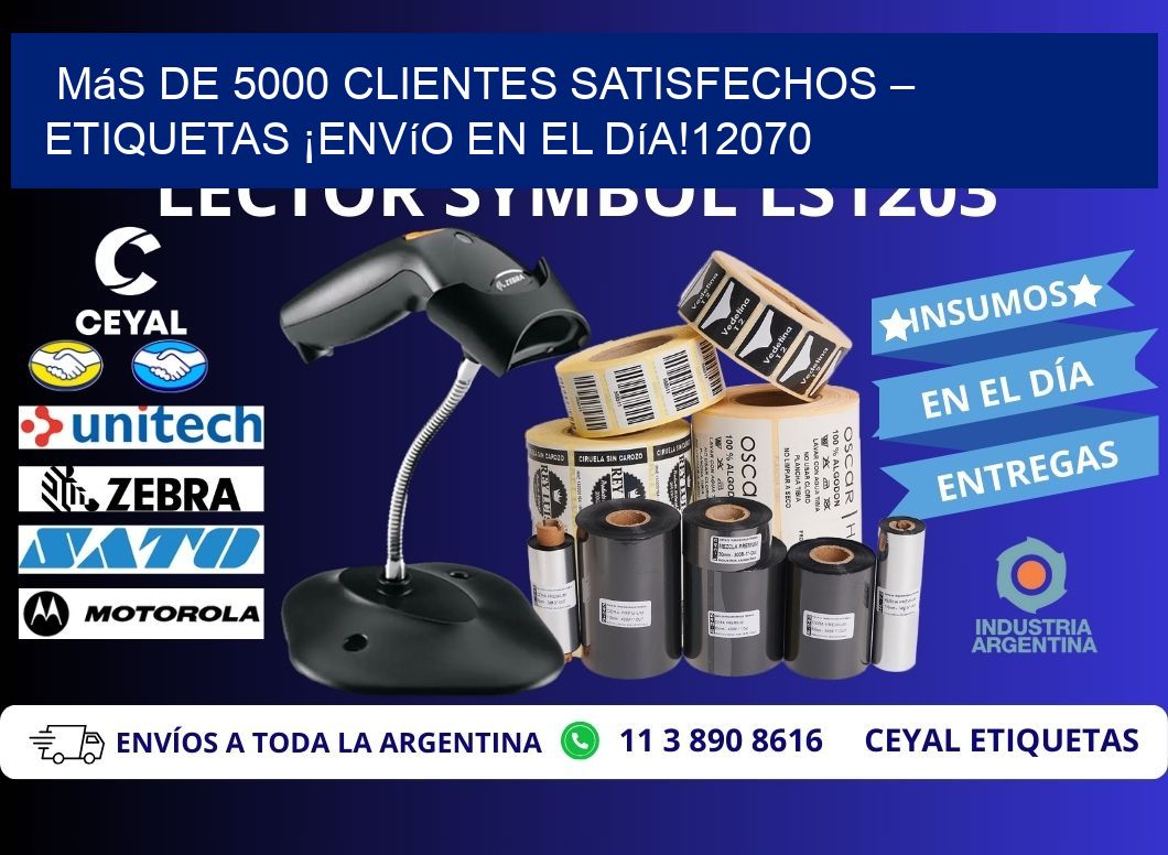 Más de 5000 Clientes Satisfechos – etiquetas ¡Envío en el Día!12070