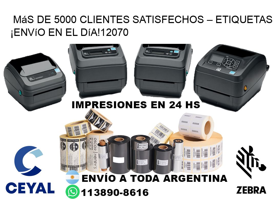 Más de 5000 Clientes Satisfechos – etiquetas ¡Envío en el Día!12070