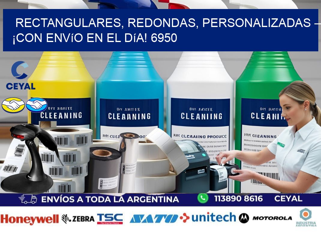 Rectangulares, Redondas, Personalizadas – ¡Con Envío en el Día! 6950