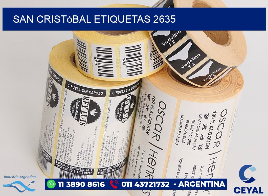 San Cristóbal etiquetas 2635