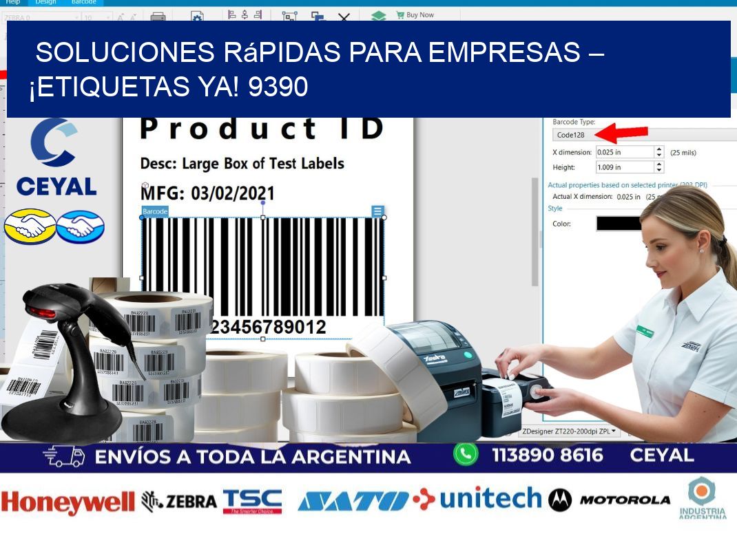 Soluciones Rápidas para Empresas – ¡Etiquetas Ya! 9390