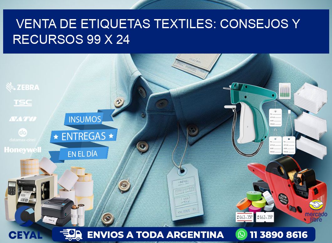 Venta de Etiquetas Textiles: Consejos y Recursos 99 x 24