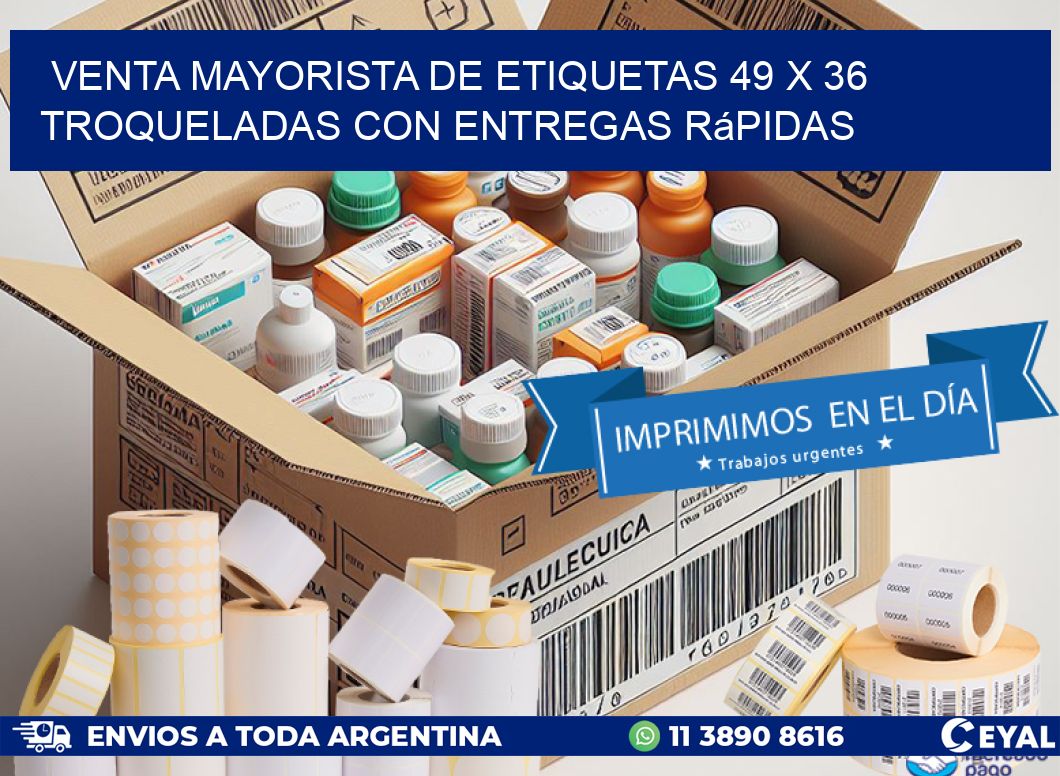 Venta mayorista de etiquetas 49 x 36 troqueladas con entregas rápidas