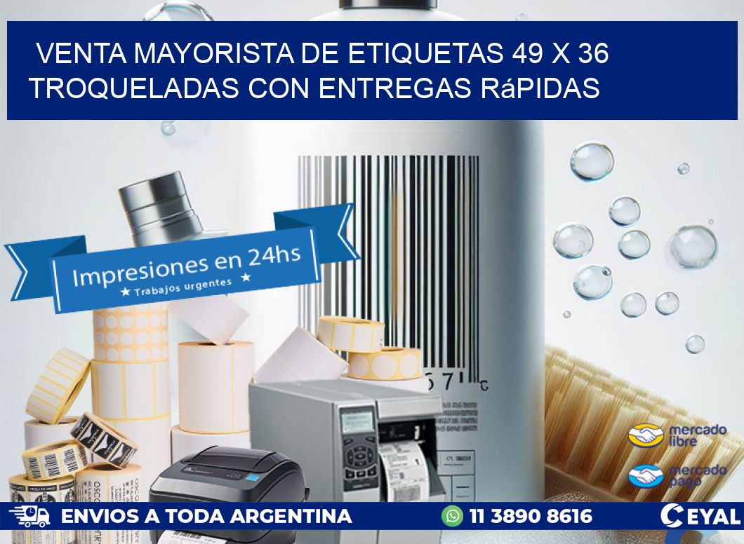 Venta mayorista de etiquetas 49 x 36 troqueladas con entregas rápidas
