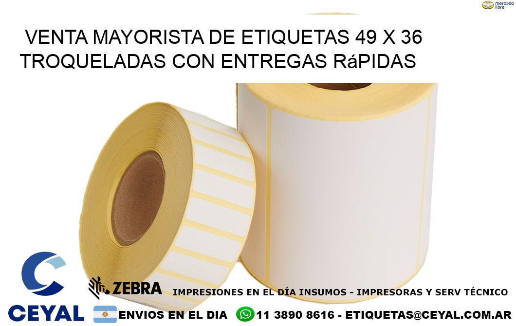 Venta mayorista de etiquetas 49 x 36 troqueladas con entregas rápidas