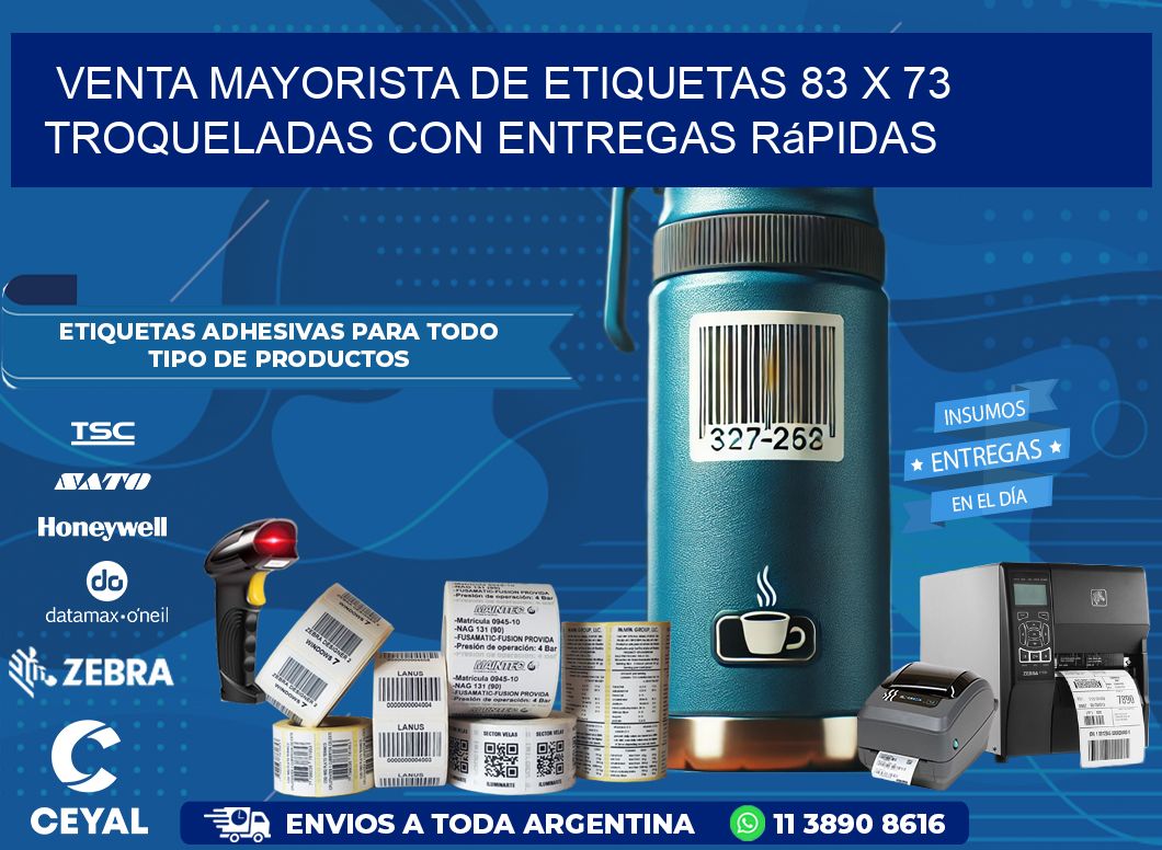 Venta mayorista de etiquetas 83 x 73 troqueladas con entregas rápidas