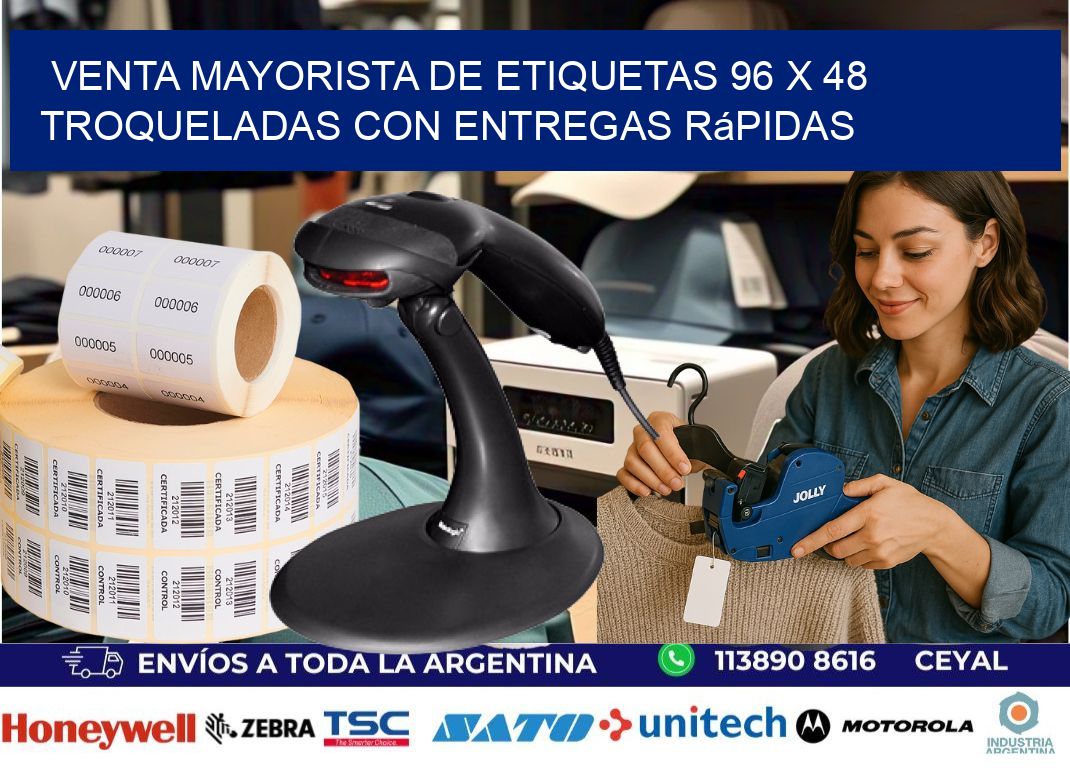 Venta mayorista de etiquetas 96 x 48 troqueladas con entregas rápidas