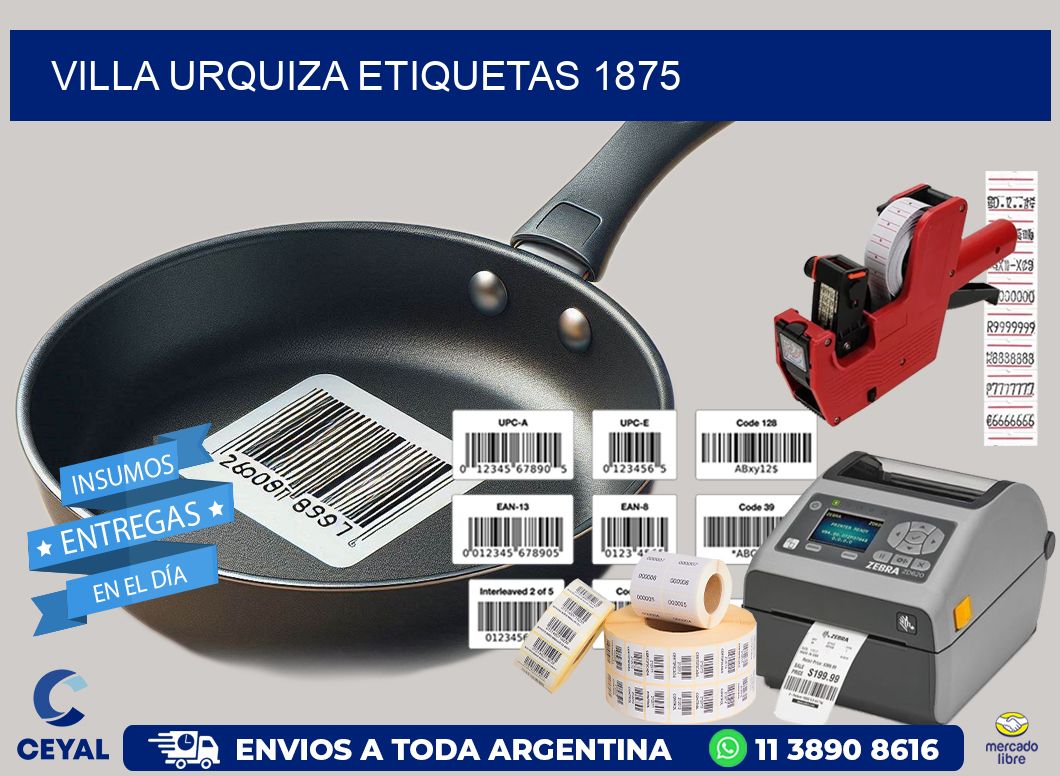 Villa Urquiza etiquetas 1875