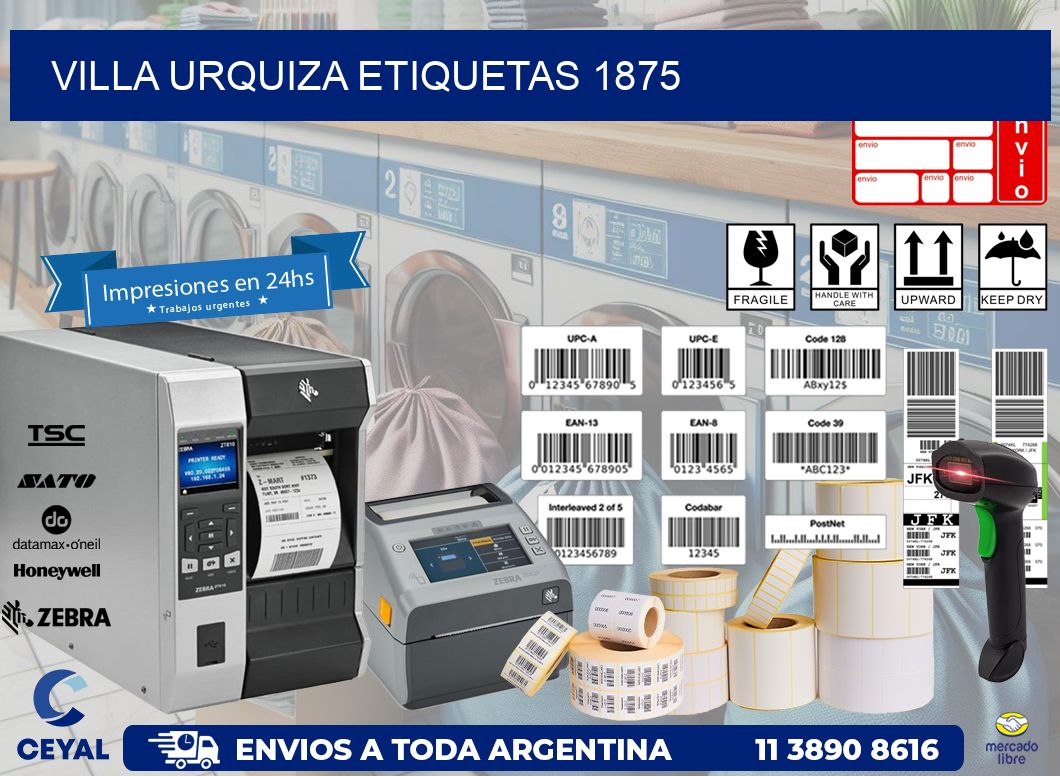 Villa Urquiza etiquetas 1875