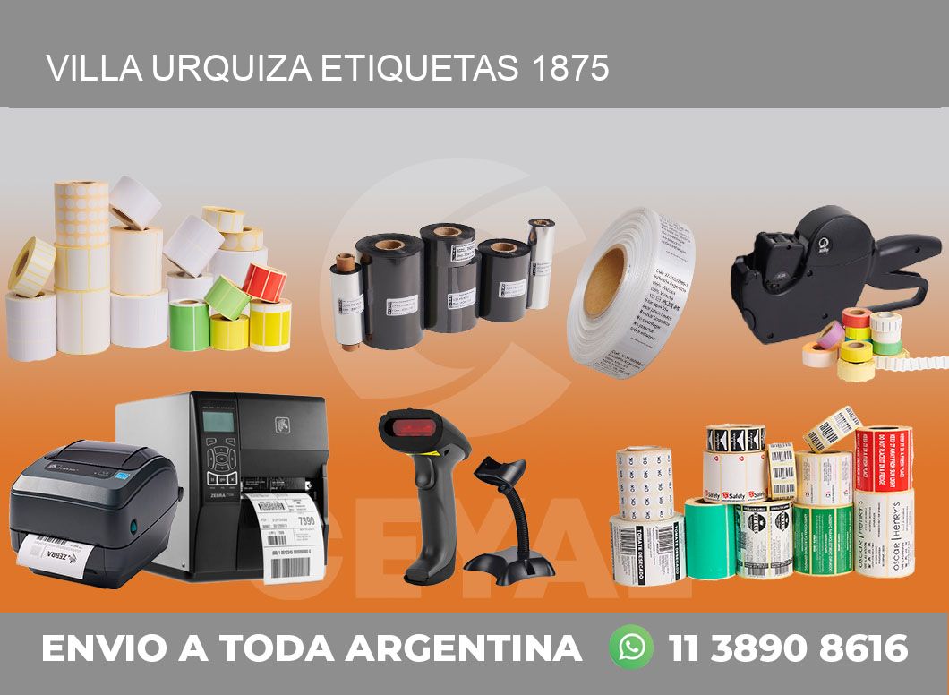 Villa Urquiza etiquetas 1875