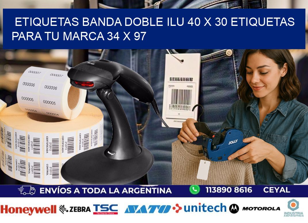 etiquetas banda doble ilu 40 x 30 etiquetas para tu marca 34 x 97