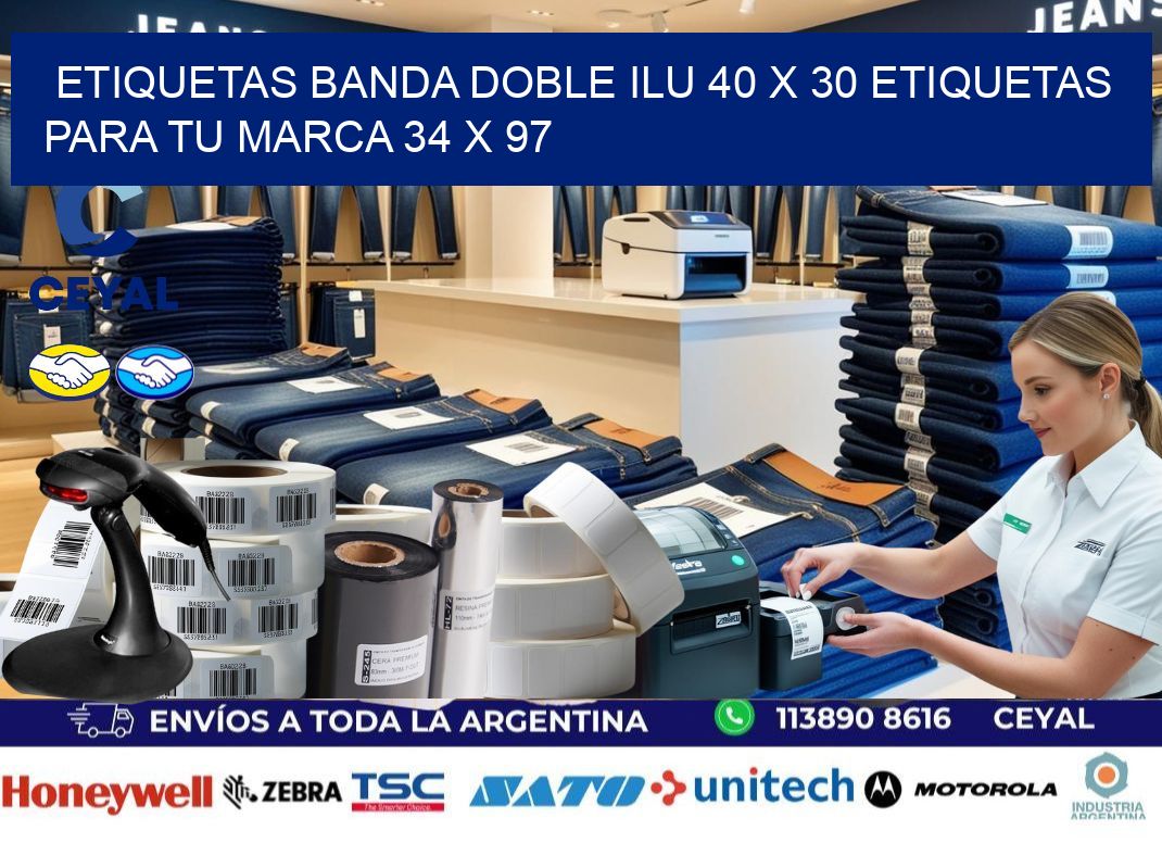 etiquetas banda doble ilu 40 x 30 etiquetas para tu marca 34 x 97