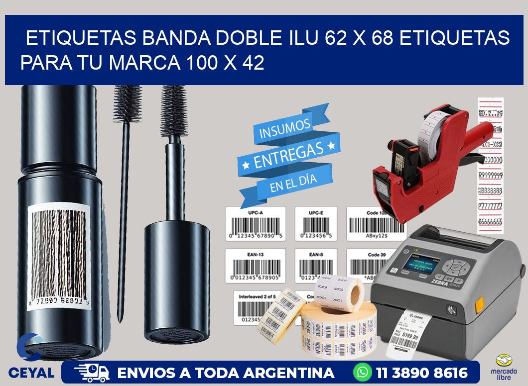 etiquetas banda doble ilu 62 x 68 etiquetas para tu marca 100 x 42