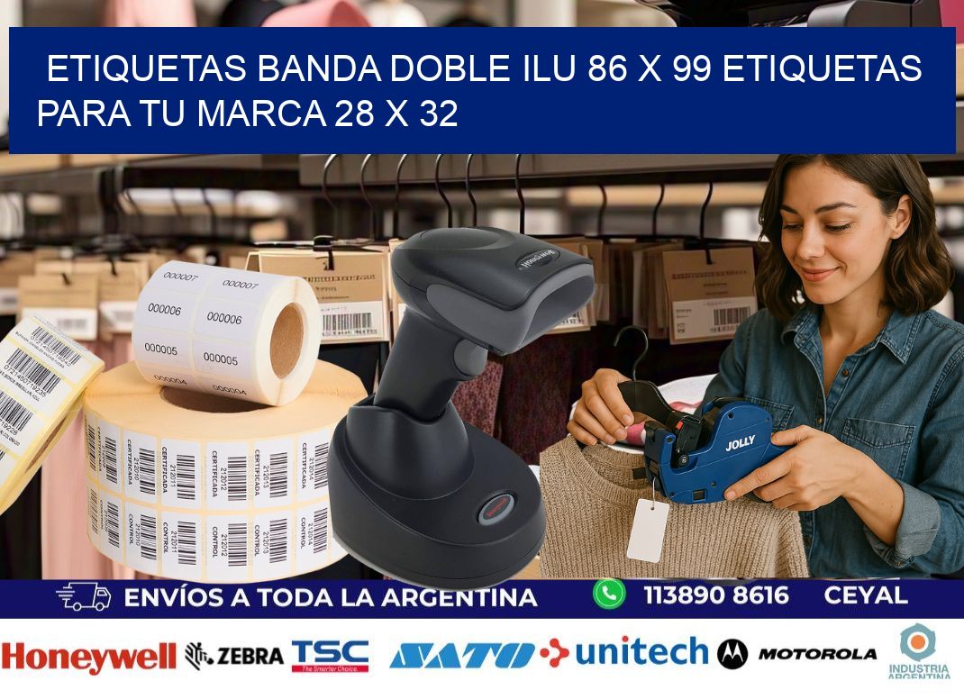 etiquetas banda doble ilu 86 x 99 etiquetas para tu marca 28 x 32