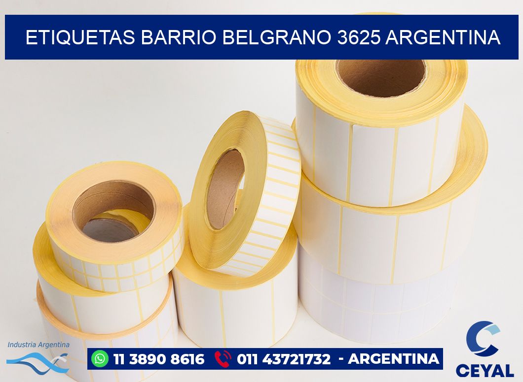 etiquetas barrio belgrano 3625 argentina