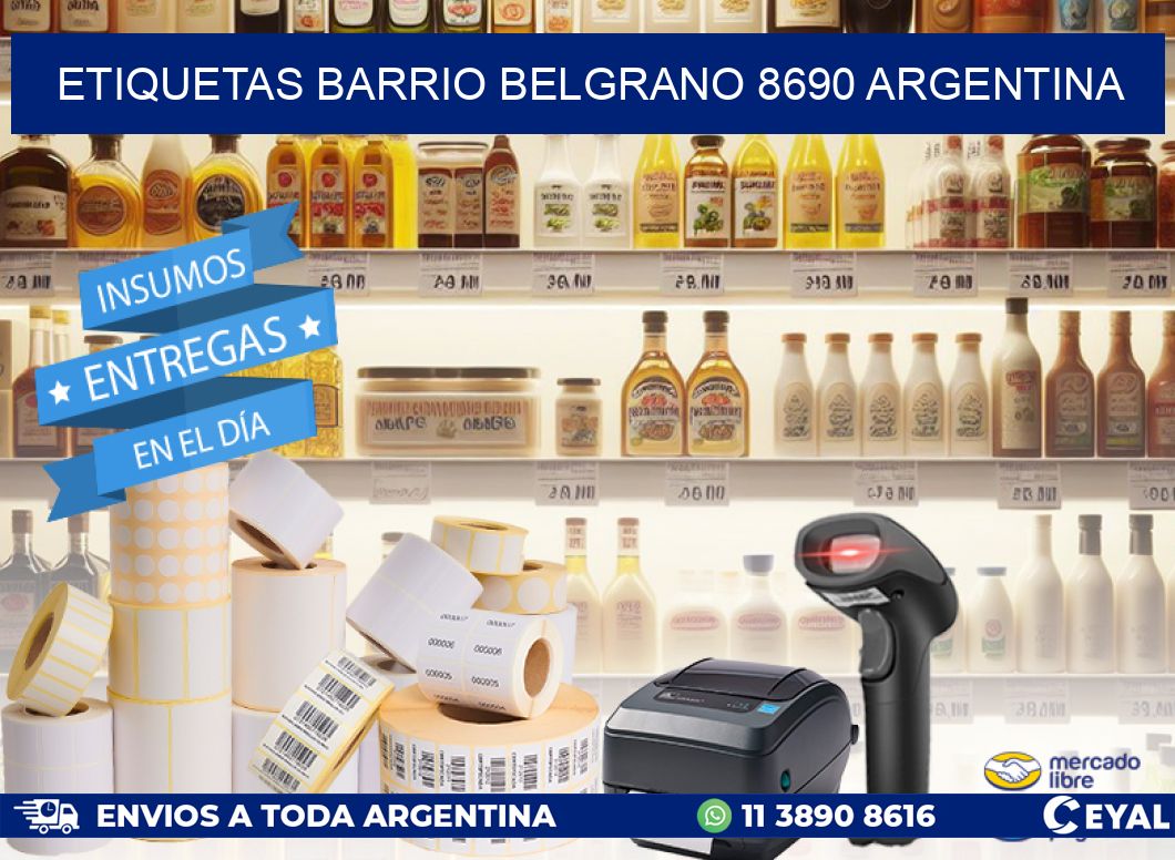 etiquetas barrio belgrano 8690 argentina