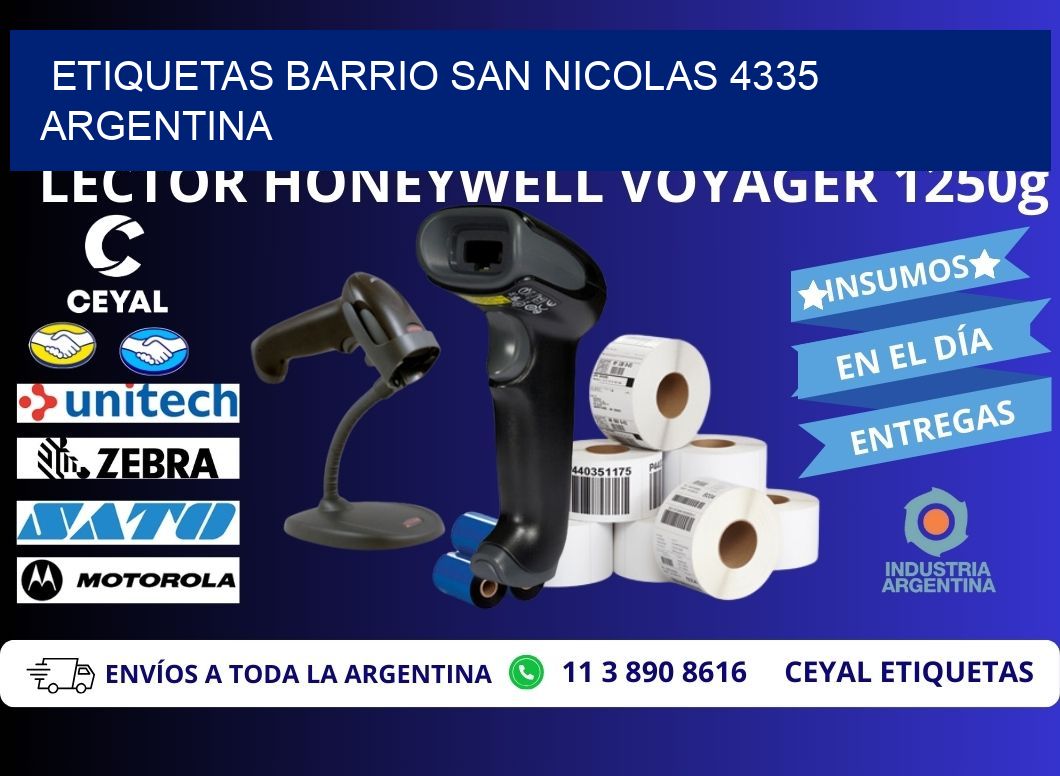 etiquetas barrio san nicolas 4335 argentina