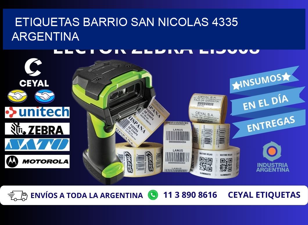 etiquetas barrio san nicolas 4335 argentina