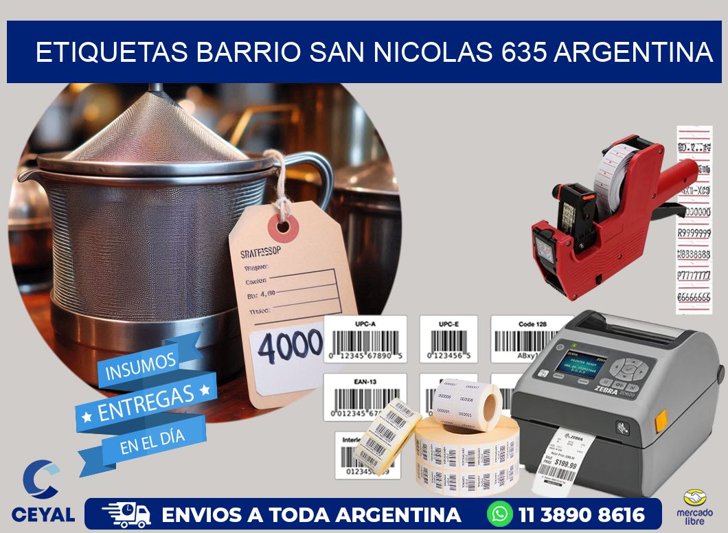 etiquetas barrio san nicolas 635 argentina