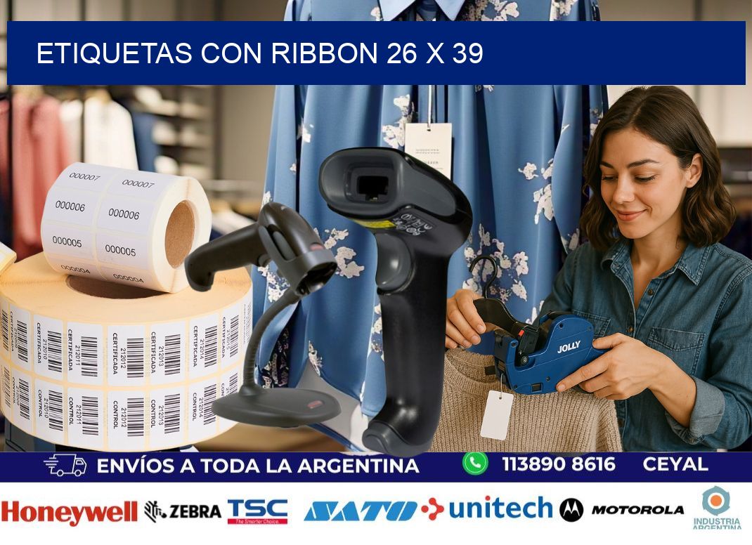 etiquetas con ribbon 26 x 39