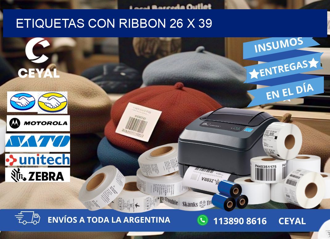 etiquetas con ribbon 26 x 39