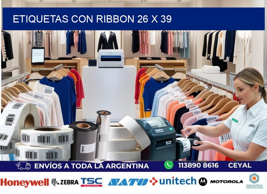 etiquetas con ribbon 26 x 39