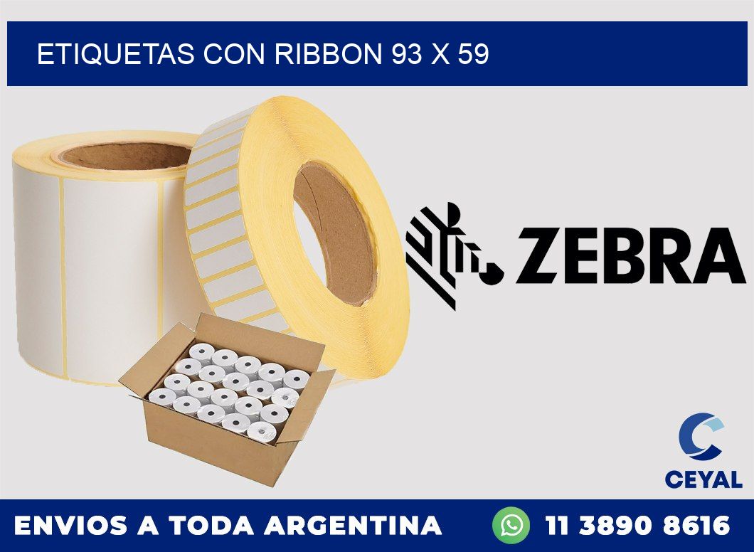etiquetas con ribbon 93 x 59