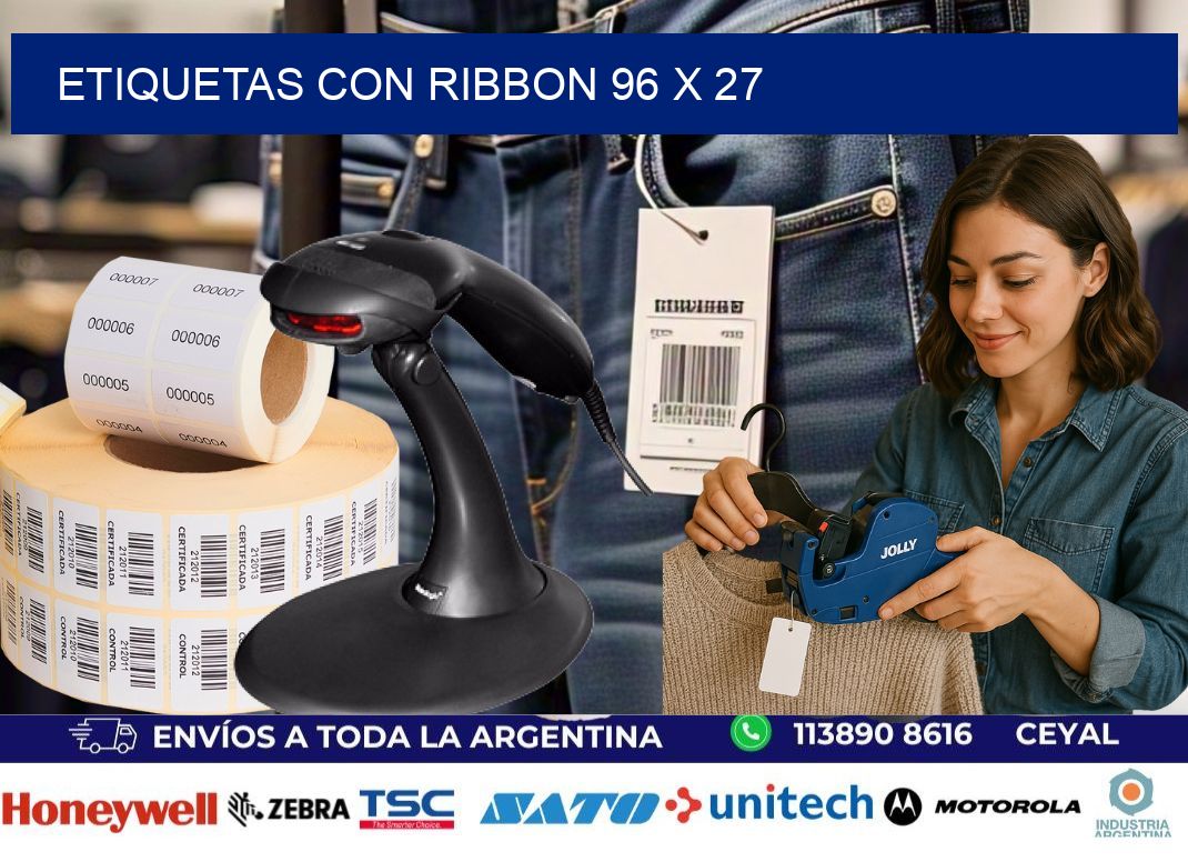 etiquetas con ribbon 96 x 27