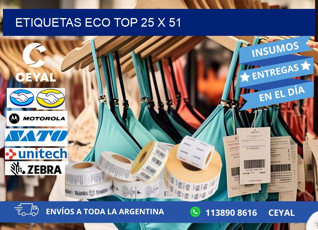 etiquetas eco top 25 x 51