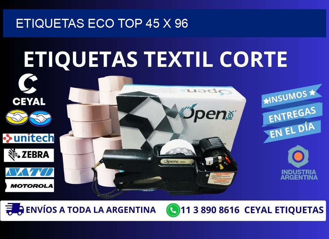 etiquetas eco top 45 x 96