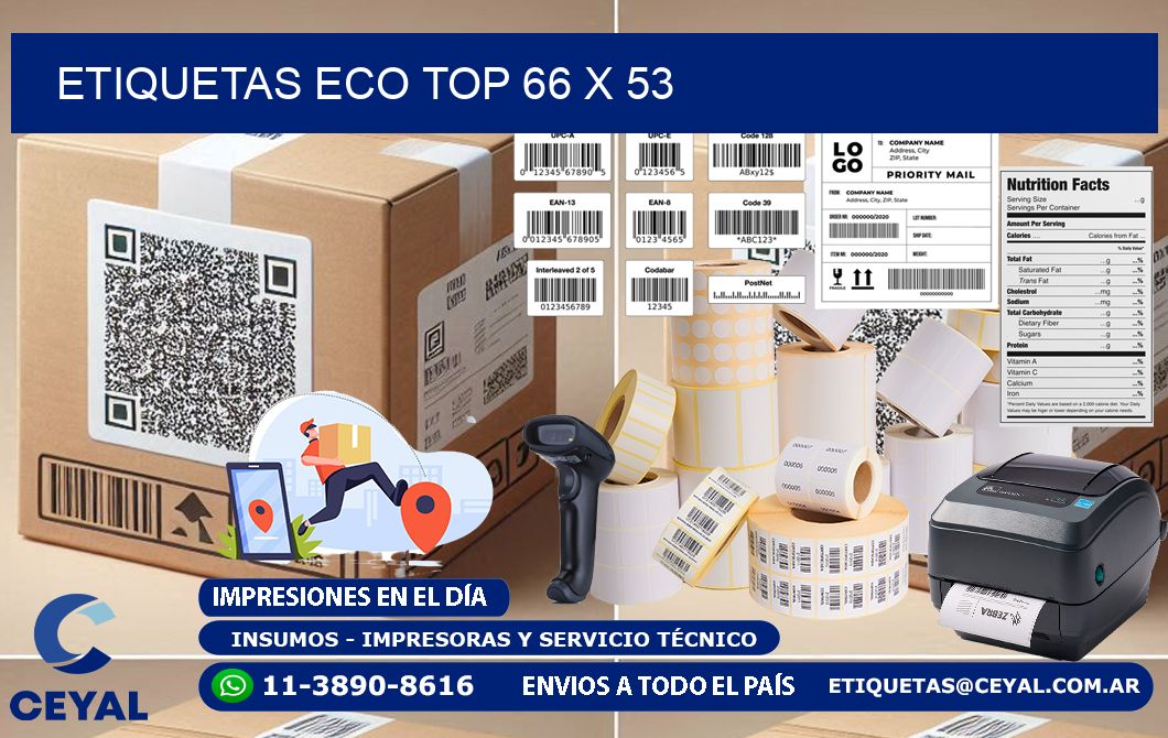 etiquetas eco top 66 x 53
