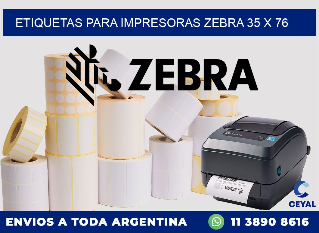 etiquetas para impresoras zebra 35 x 76