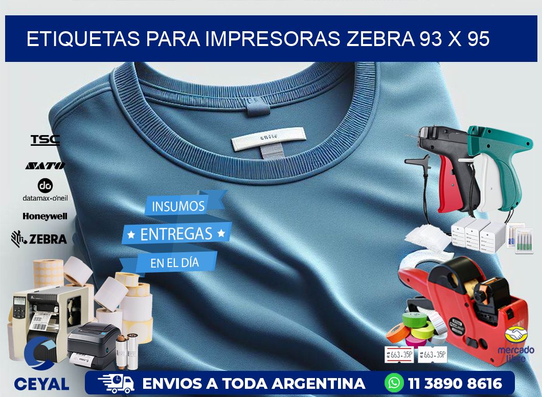 etiquetas para impresoras zebra 93 x 95