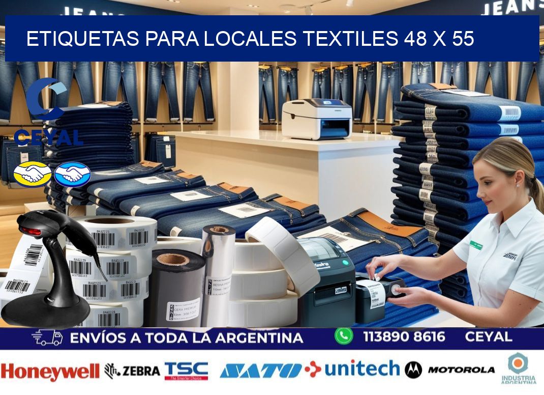 etiquetas para locales textiles 48 x 55
