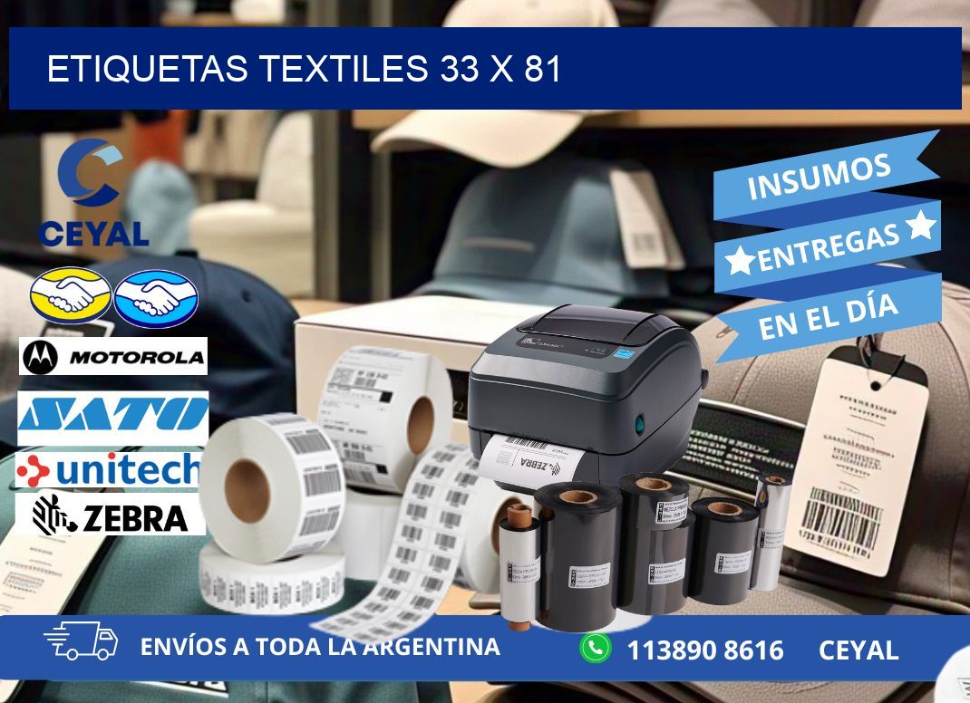 etiquetas textiles 33 x 81