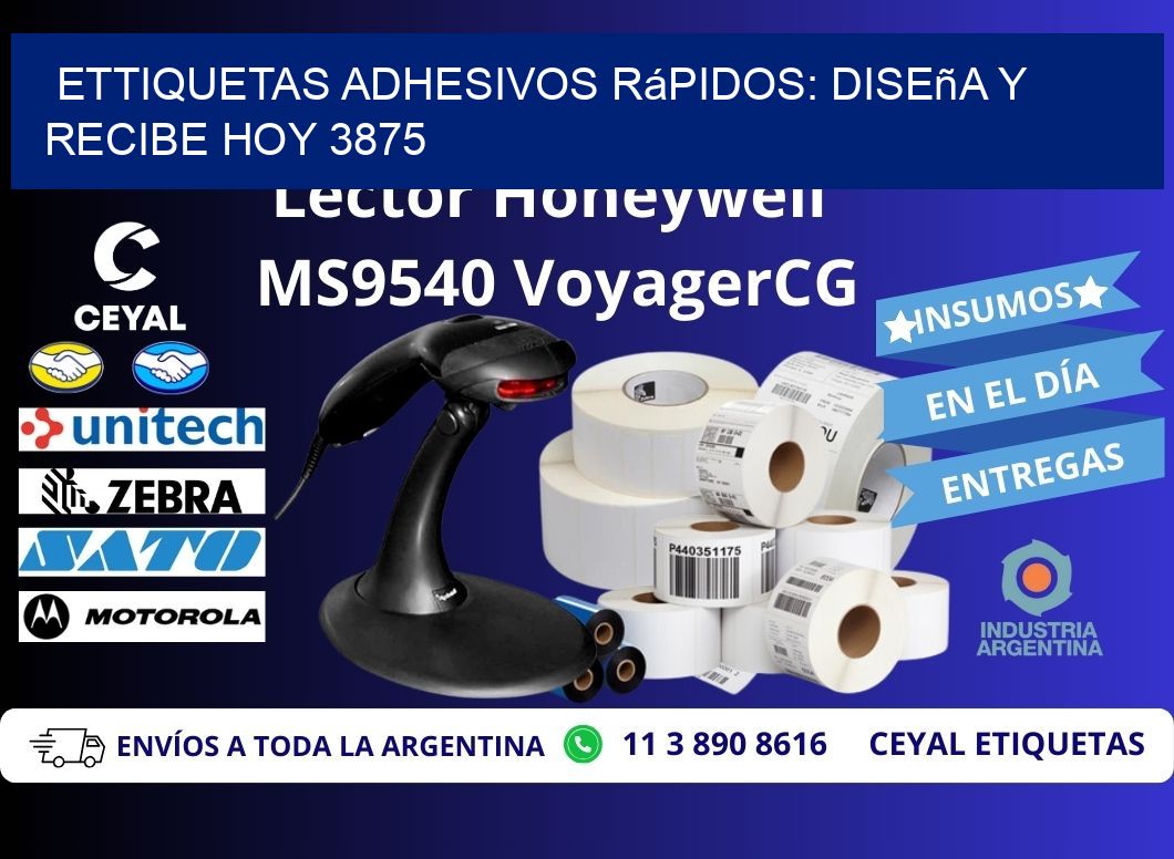 ettiquetas Adhesivos Rápidos: Diseña y Recibe Hoy 3875