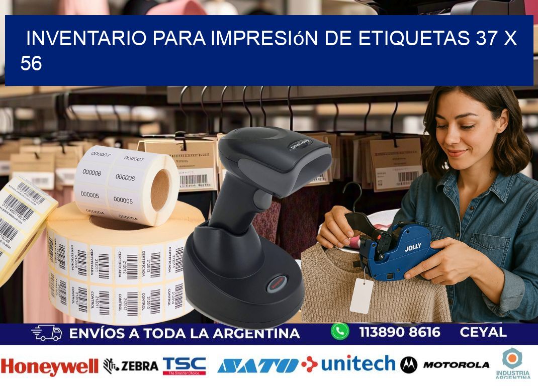 inventario para impresión de etiquetas 37 x 56