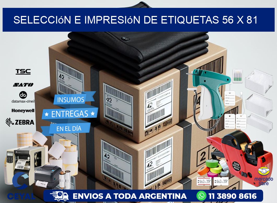 selección e impresión de etiquetas 56 x 81