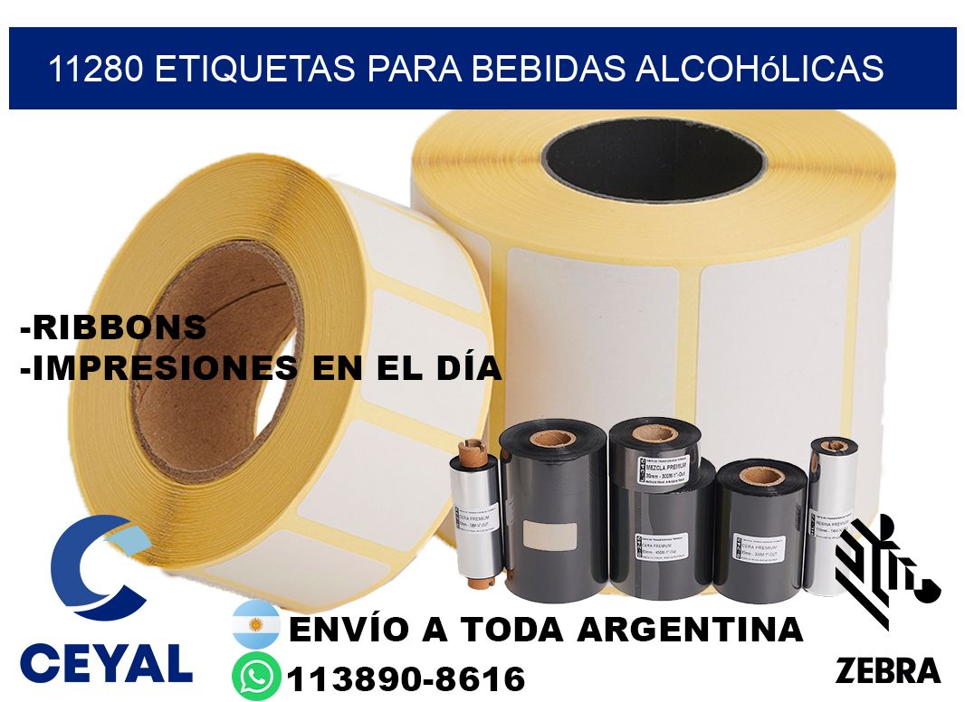 11280 Etiquetas para bebidas alcohólicas