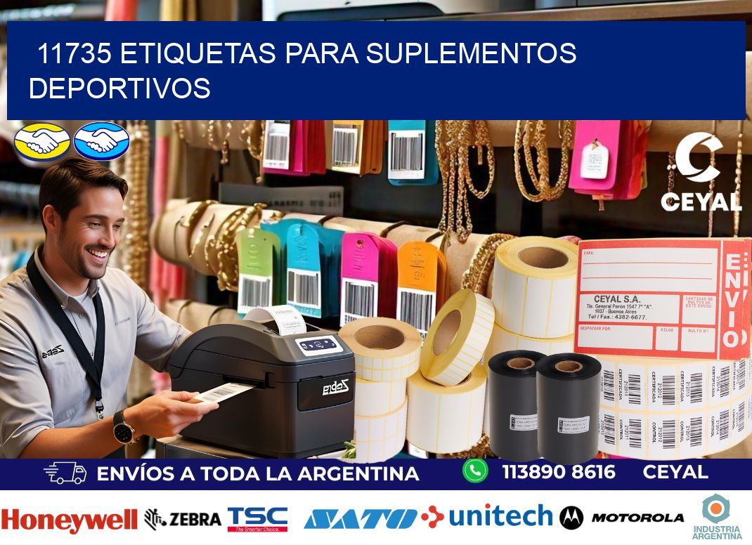 11735 Etiquetas para suplementos deportivos